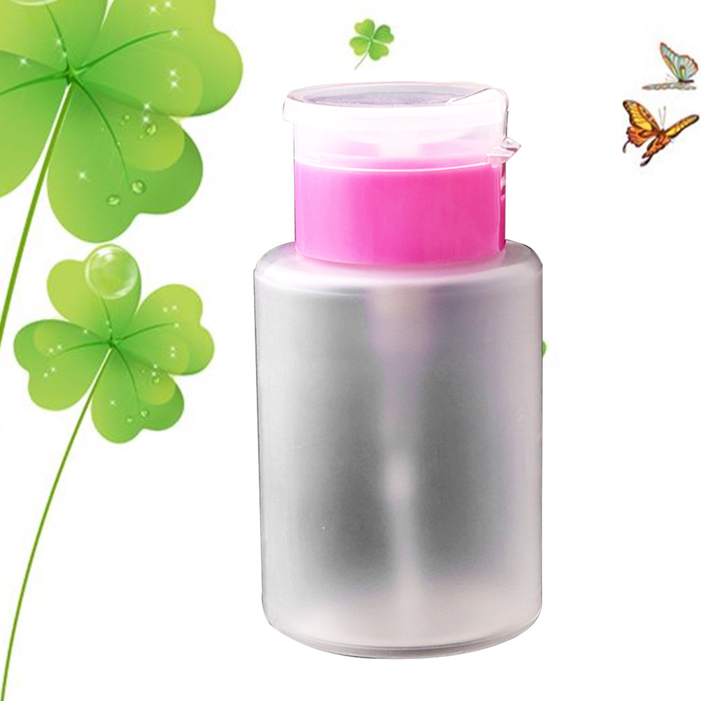 Reusable Bottle - 150mlロック式圧力ボトル ネイルウォータープレスボトル ディスペンサー 再利用可能 耐亀裂性 分解性