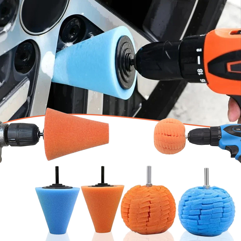 Eco Sponge - 1-10 個車のハブ研磨スポンジ研削ヘッド円錐スポンジホイール金属プラスチック研削ツール自動リムクリーニングアクセサリー