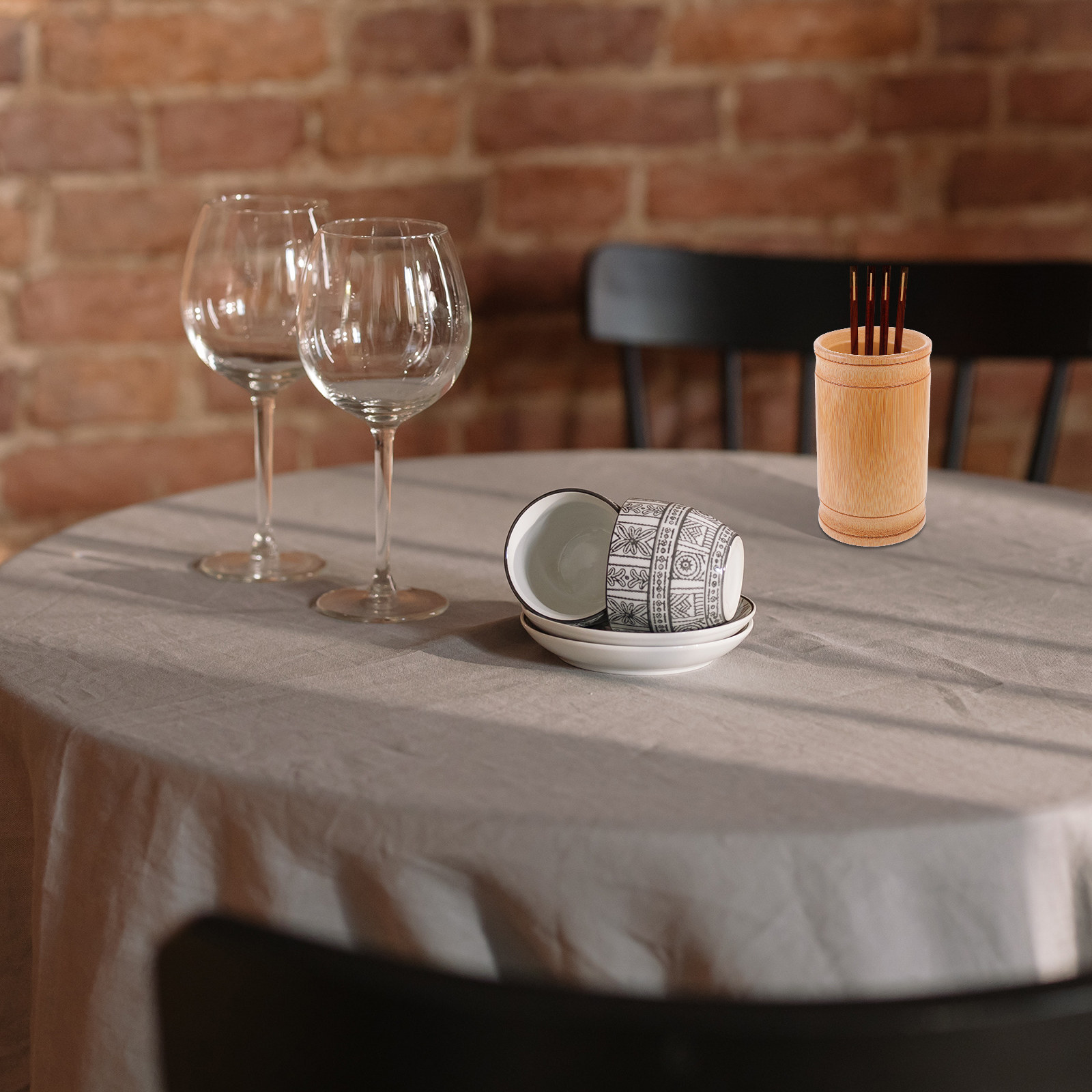 Bamboo Cutlery - 竹製の箸立て、キッチン用品収納、カトラリー収納、卓上カウンター用のペン立て。