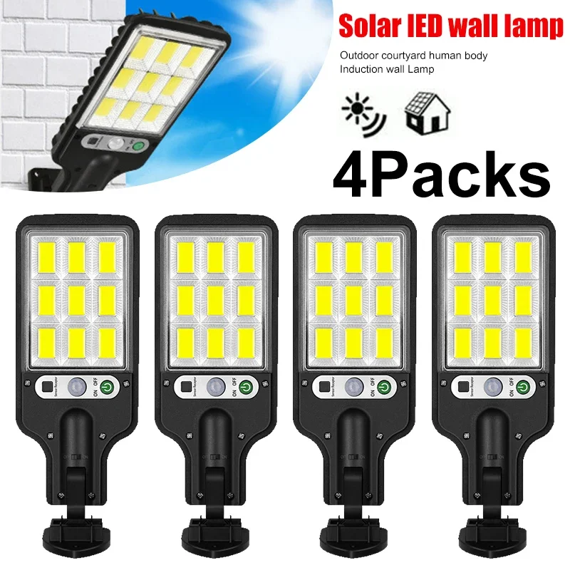 Solar Garden Light - 強力なLEDソーラー屋外中庭壁掛けランプ充電式誘導ソーラーガーデンライトテラスガレージドア街路灯