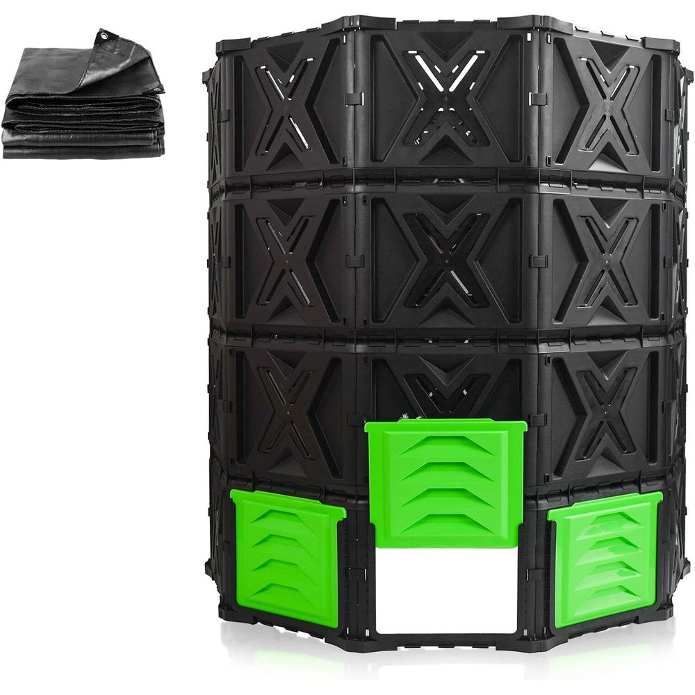 Compost Bin - XXL大型コンポストビン 屋外用 - 720L /190ガロン -