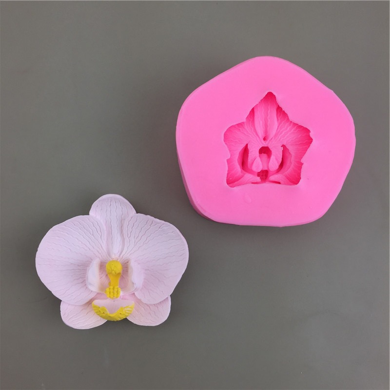 Eco Soap - 3Dフラワーアロマセラピー型蝶蘭シリコンキャンドル型石膏石鹸型カップケーキフォンダンキャンドルデコレーション用品
