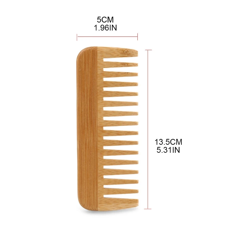 天然竹広歯コーム、脱毛コーム、帯電防止木製コーム、本物の髪の - Bamboo Toothbrush のレビューと価格