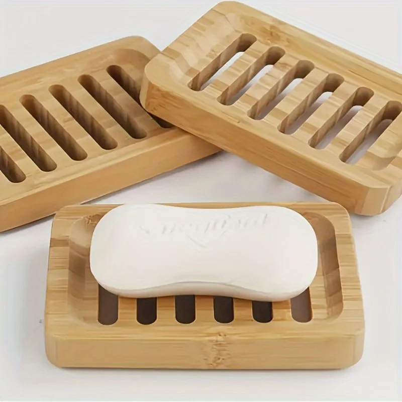 竹ケーストレイ木製防カビ排水石鹸箱天然竹食器バスソープホルダ - Bamboo Cutlery のレビューと価格