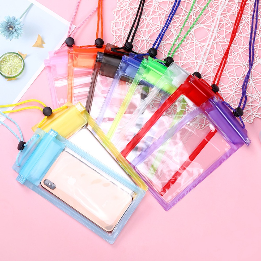 水泳やダイビング用の防水電話バッグ |   クリアタッチスク - Reusable Bag のレビューと価格