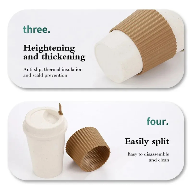 450 ミリリットルコーヒーカップ蓋付き小麦ストロー再利用可 - Reusable Straw のレビューと価格