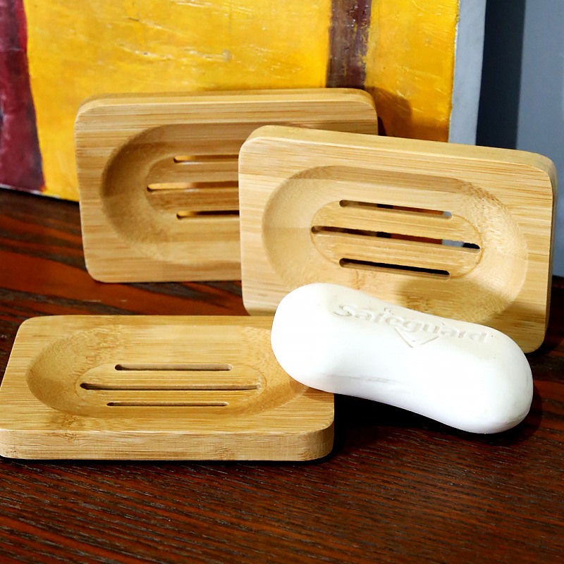 1個の竹製木製石鹸置き、固形石鹸ホルダー、シャワー、バスルー - Bamboo Cutlery のレビューと価格