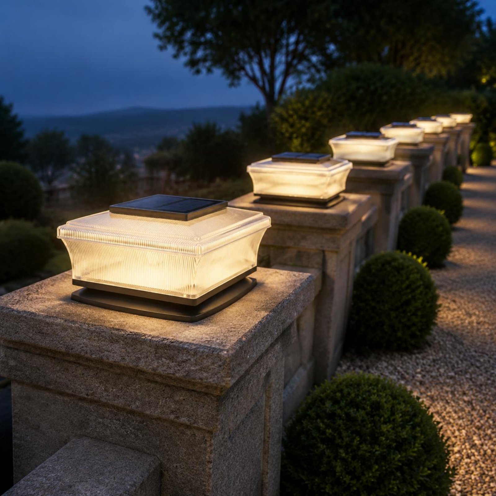 ソーラーポストキャップライト ワイヤレススクエアポストライト - Solar Garden Light のレビューと価格