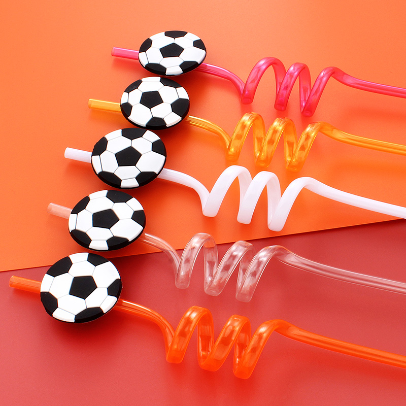 12本 サッカーテーマストロー 再利用可能 ホームパーティー - Reusable Straw のレビューと価格