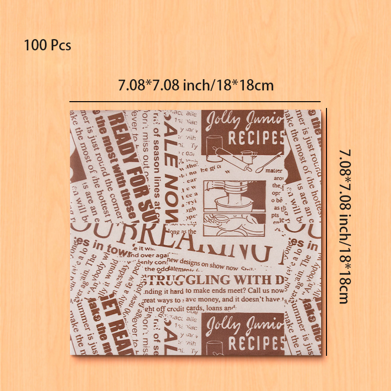 100 個耐油ワックスペーパー食品包装紙パン揚げ物サンドイッ - Beeswax Wrap のレビューと価格