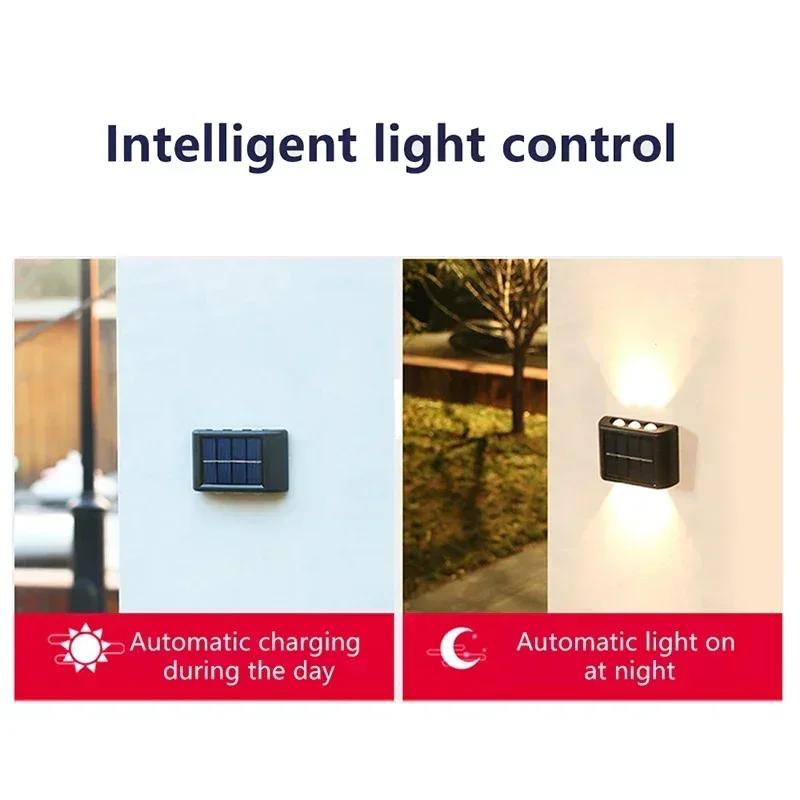 COB ソーラーウォールランプ屋外防水ソーラーライト上下凸レ - Solar Garden Light のレビューと価格