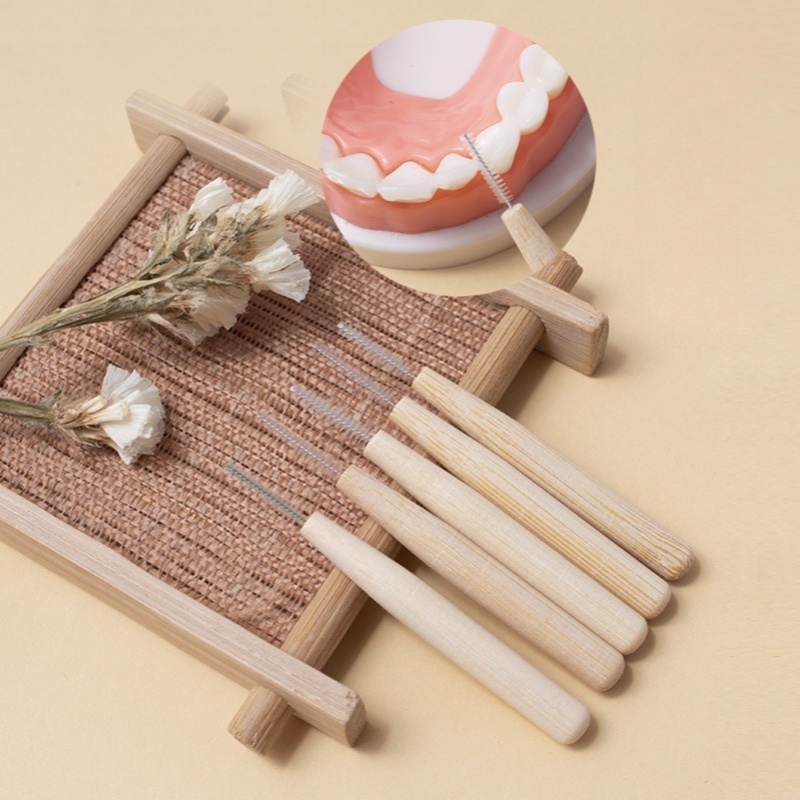 2 個竹歯間ブラッシングギャップブラッシングクリーニング歯の - Bamboo Toothbrush のレビューと価格