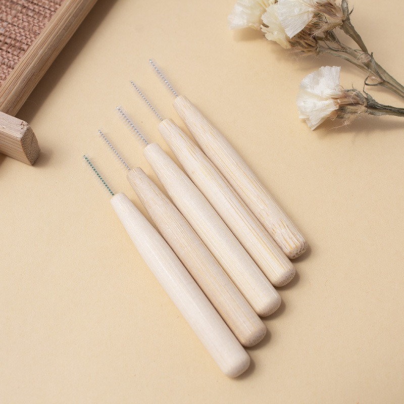 2 個竹歯間ブラッシングギャップブラッシングクリーニング歯の - Bamboo Toothbrush のレビューと価格
