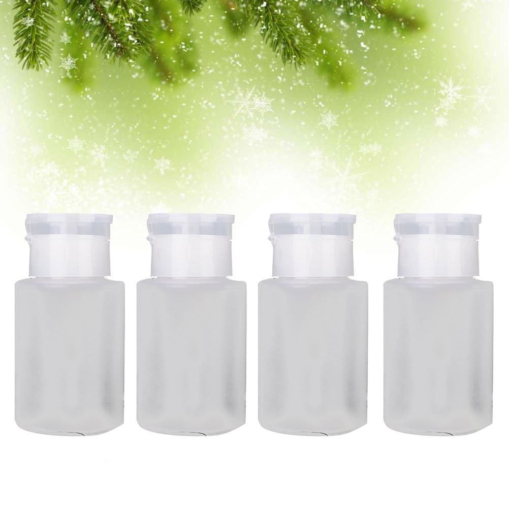 4 個のプレスポンプボトルマニキュアリムーバーボトルクリア再 - Reusable Bottle のレビューと価格