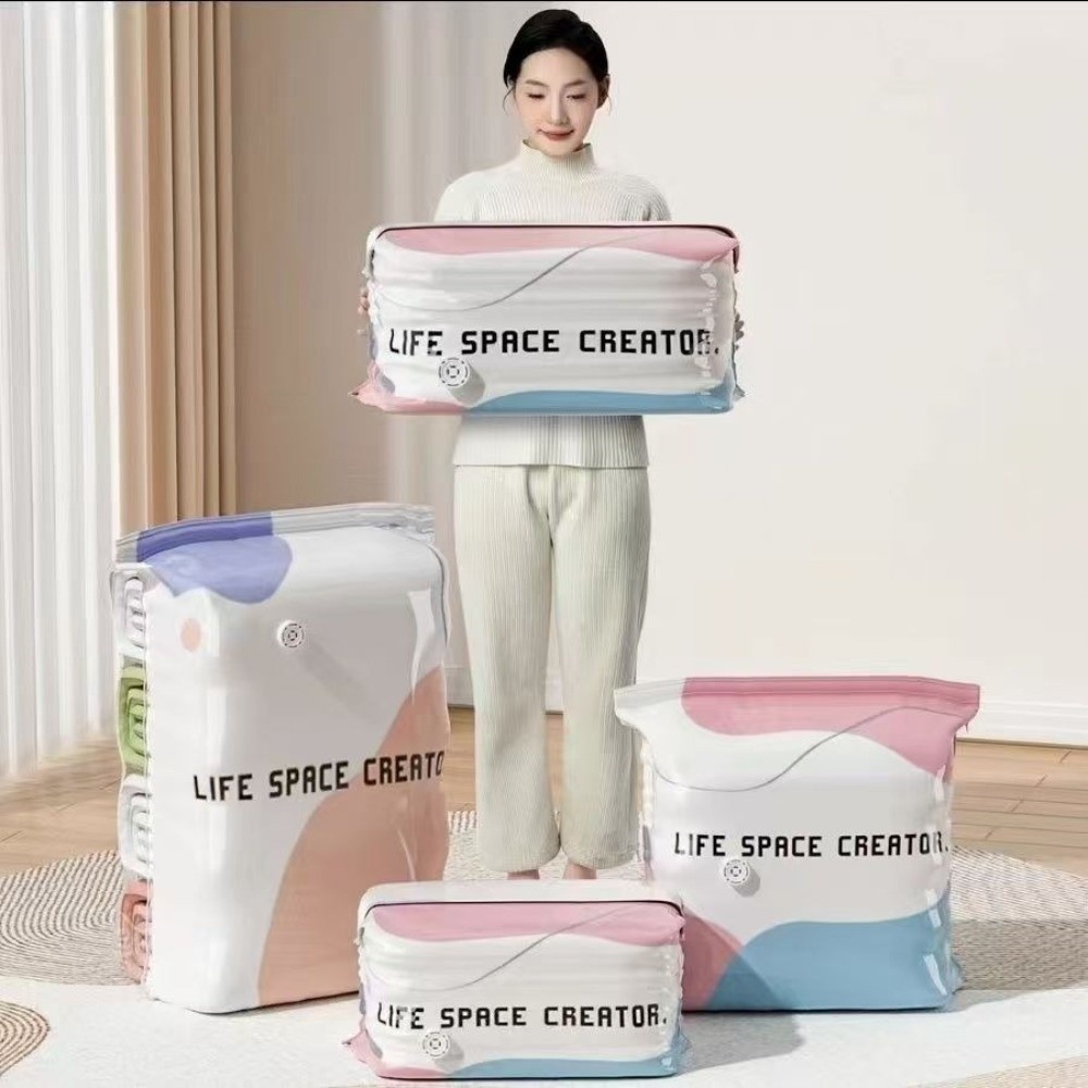 プレス＆シール真空収納バッグ 省スペースキューブ圧縮収納圧縮 - Reusable Bag のレビューと価格