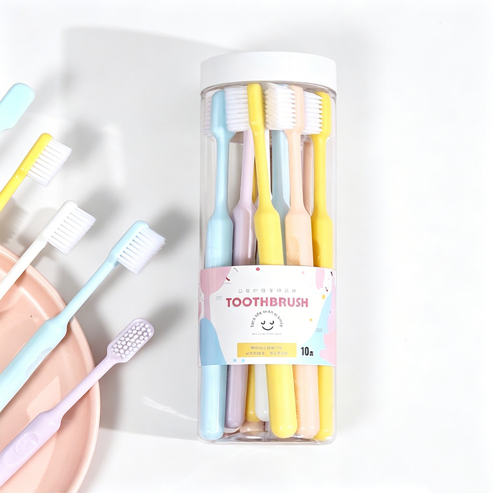 大容量バケツ入り歯ブラシ 10/20本入り、優しい柔らかい毛 - Bamboo Toothbrush のレビューと価格