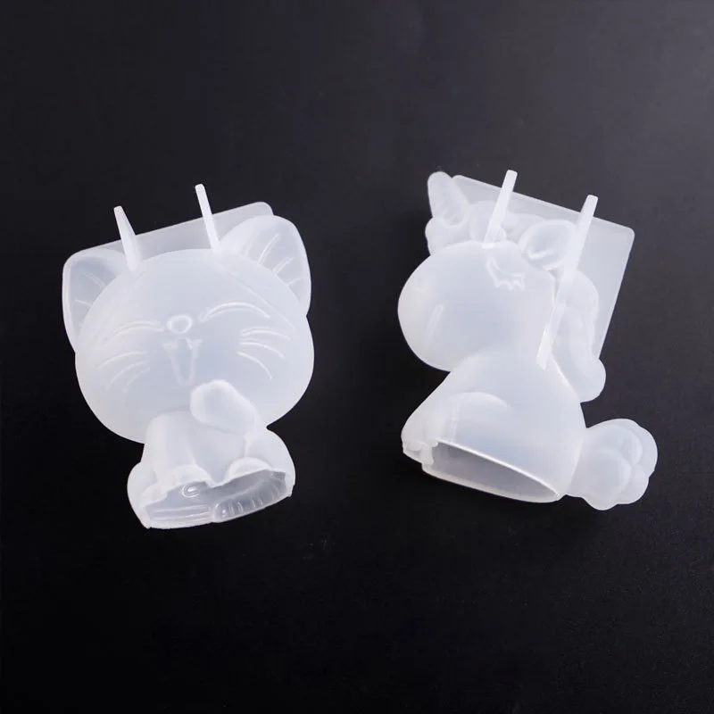 3D 幾何学的なシリコーンユニコーン猫鹿クマ型ソープキャンド - Eco Soap のレビューと価格