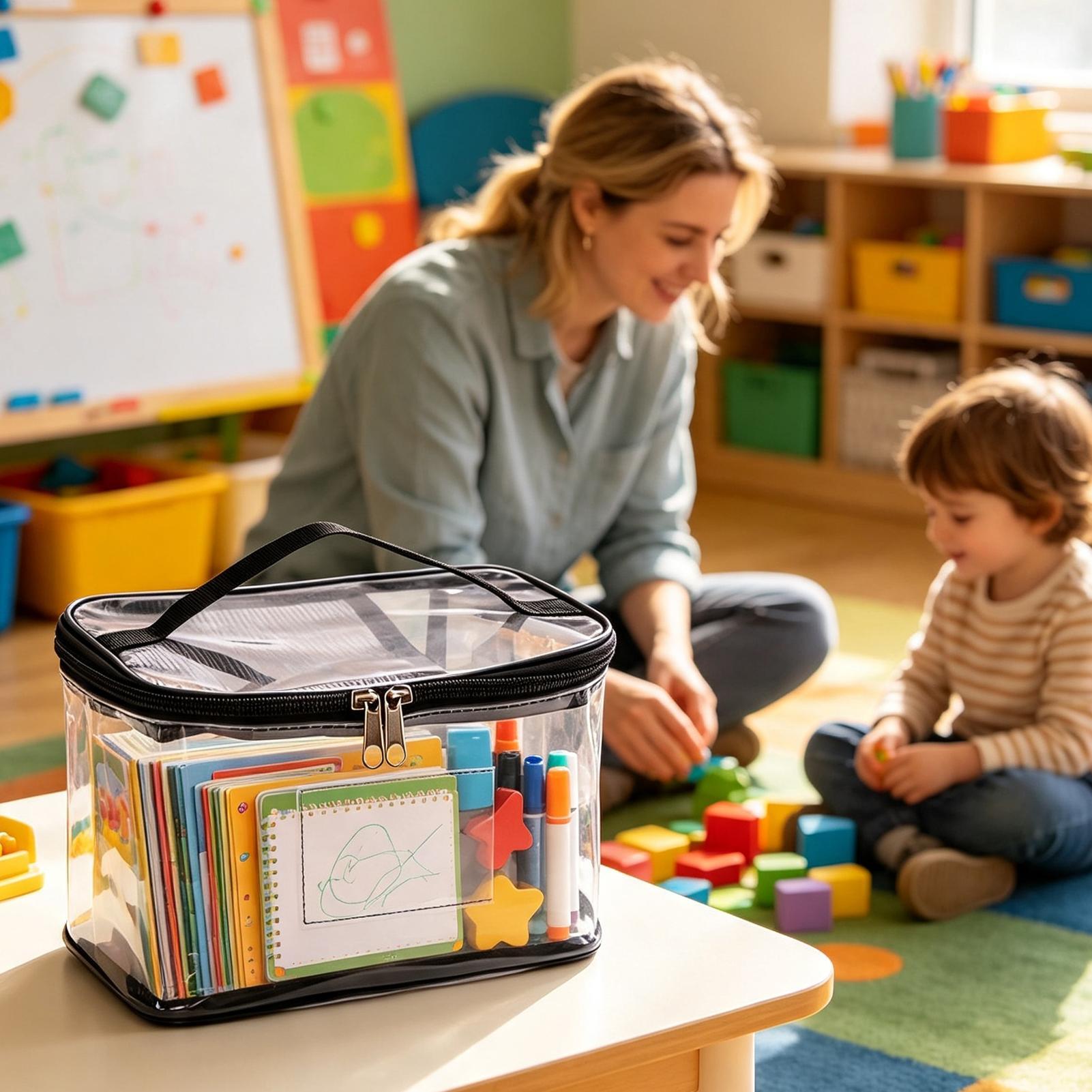 おもちゃ収納用バッグ 6個セット 透明パズルオーガナイザーポ - Reusable Bag のレビューと価格