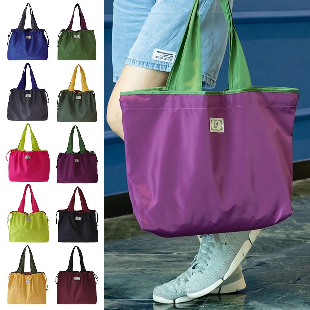 ファッション巾着スーパーマーケットショッピングバッグ折りたた - Reusable Bag のレビューと価格