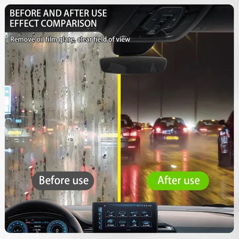 無毒の車用ガラス油膜除去キット、強力なフロントガラスクリーナ - Eco Sponge のレビューと価格