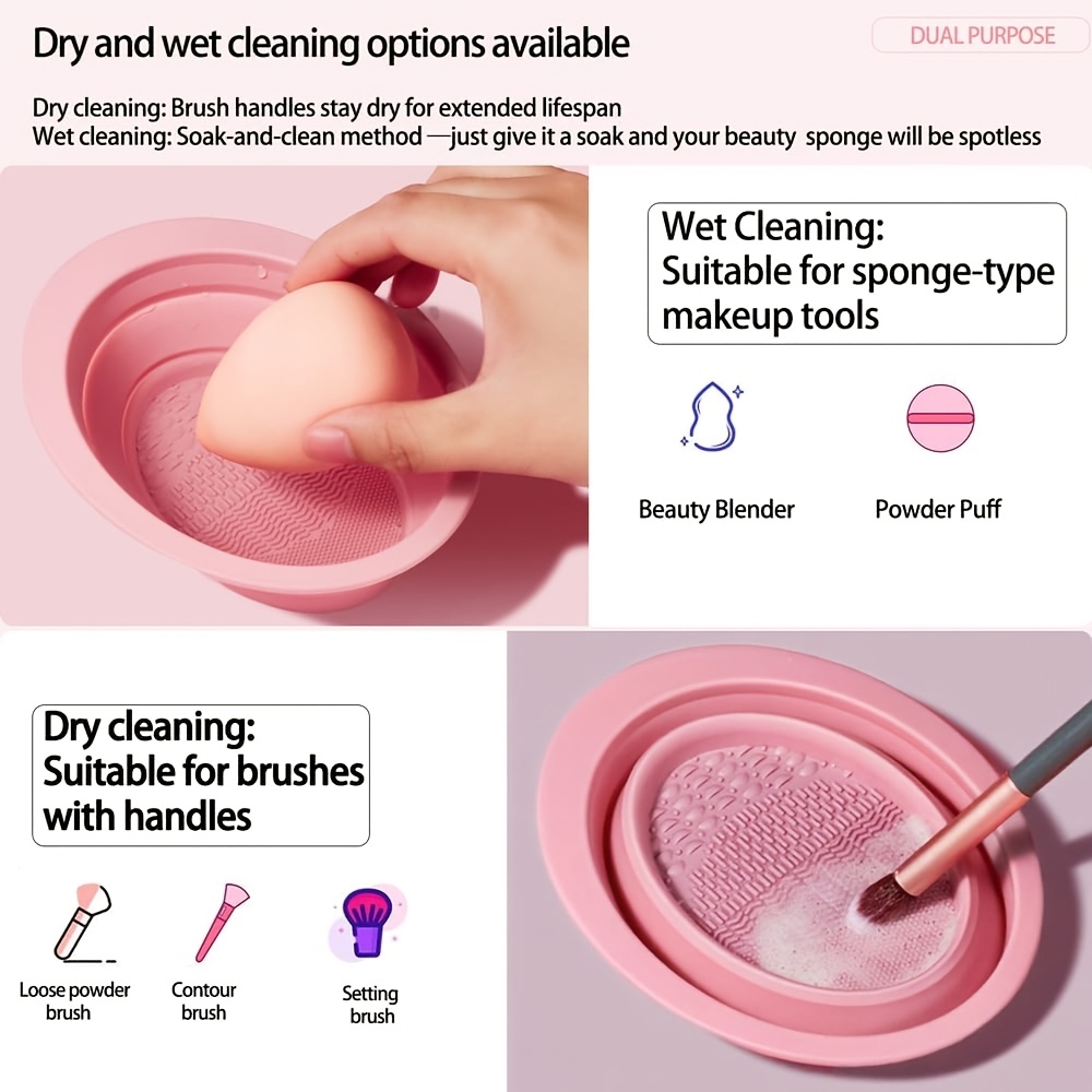折りたたみ式シリコン製メイクブラシクリーナーボウル、ブラシ・ - Eco Sponge のレビューと価格