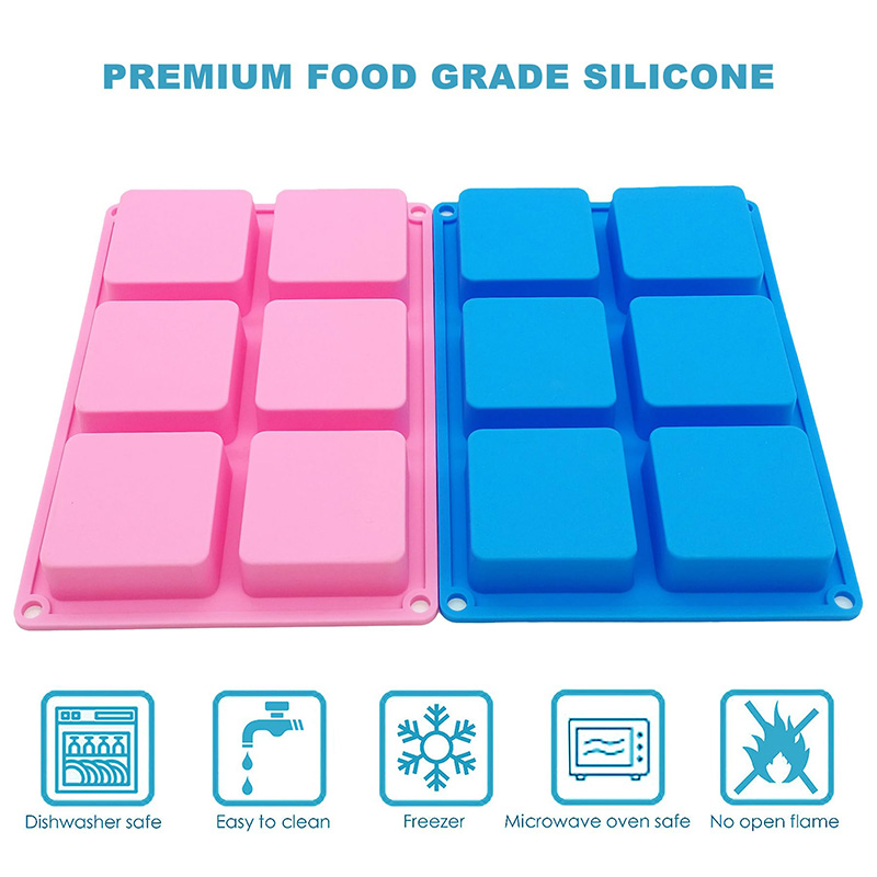 正方形のシリコン石鹸型,チョコレート,カップケーキ,コーンブ - Eco Soap のレビューと価格