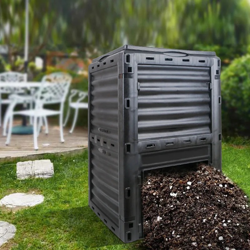 庭用堆肥容器 屋外堆肥ボックス キッチンゴミ・落ち葉用 有機 - Compost Bin のレビューと価格