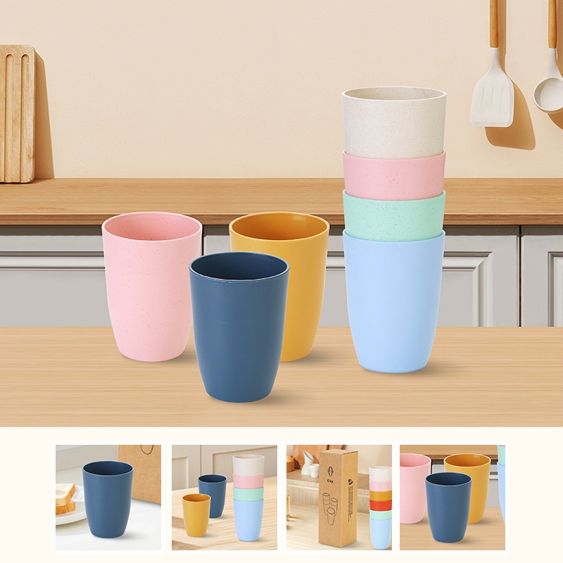 麦わらカップ 6個セット 壊れにくく積み重ね可能 食洗機対応 - Reusable Straw のレビューと価格