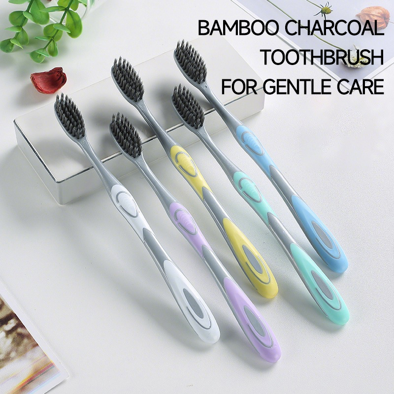 大人の家庭での優しい口腔洗浄のための竹炭ソフト毛の手動歯ブラ - Bamboo Toothbrush のレビューと価格