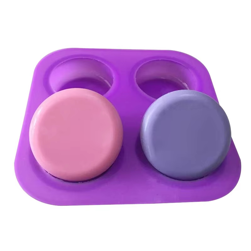 1-2個入り 4つの空洞を持つ再利用可能な丸型シリコン石鹸型 - Eco Soap のレビューと価格