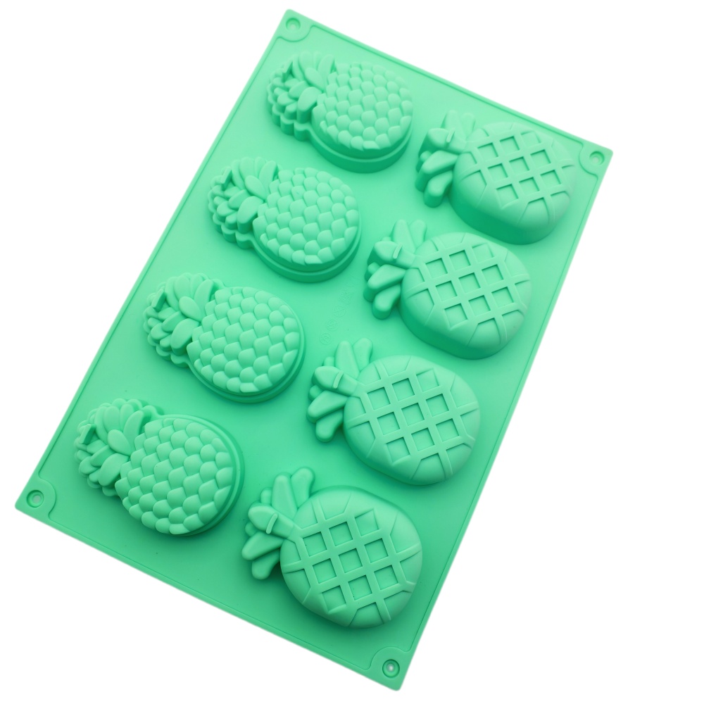 パイナップル型シリコンケーキ型 8穴 食品グレードシリコン  - Eco Soap のレビューと価格