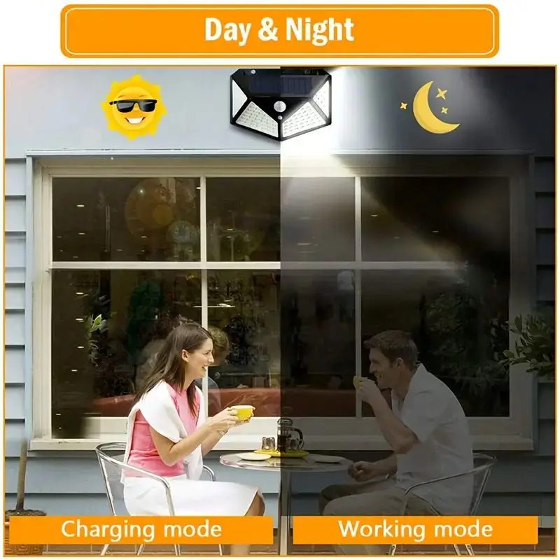 100LED屋外ソーラーガーデンライト、屋外モーションセンサ - Solar Garden Light のレビューと価格