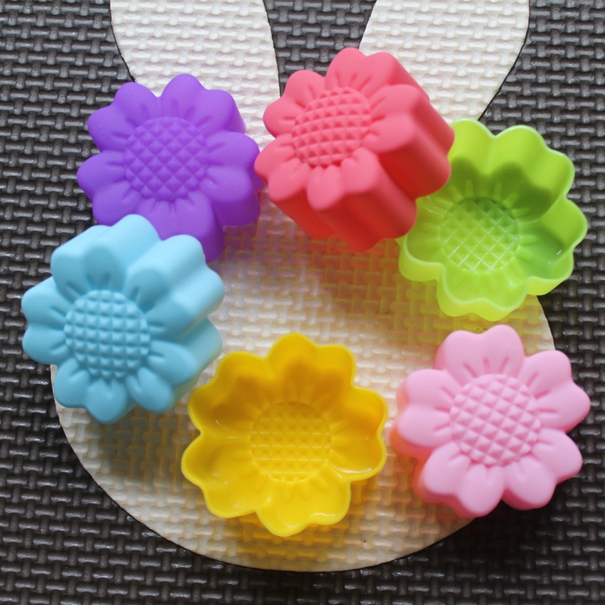 6個入りセット、焦げ付き防止加工の花柄シリコン型。チョコレー - Eco Soap のレビューと価格