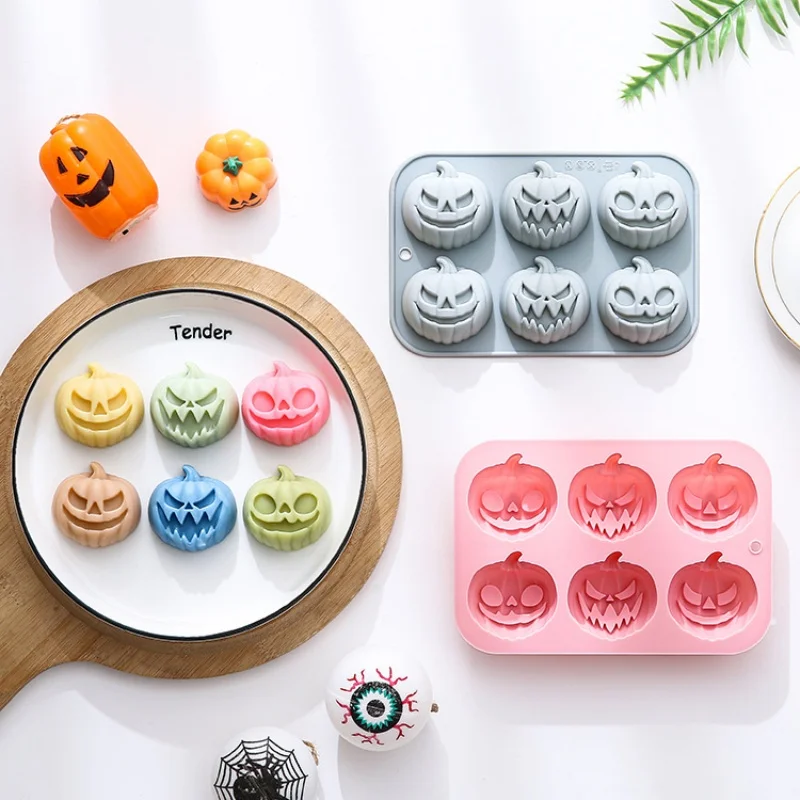 6-in-3 カボチャ型シリコンモールド ハロウィンケーキ型 - Eco Soap のレビューと価格