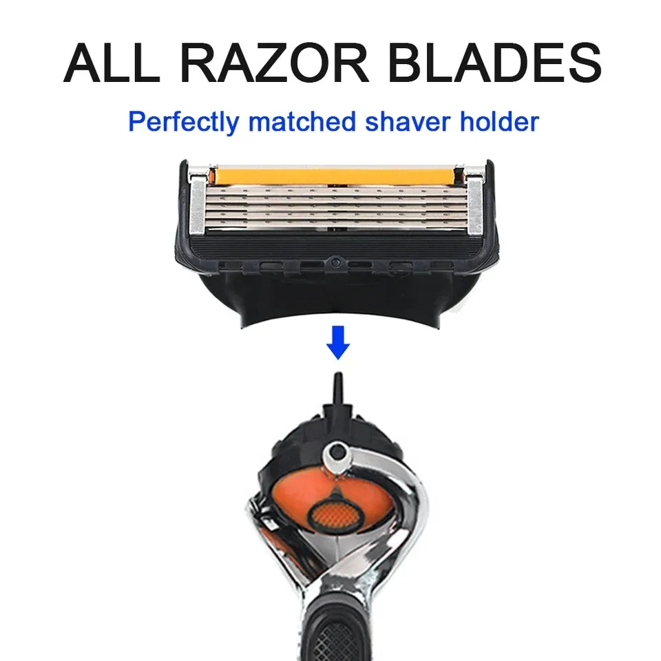 5層交換式安全刃、男性用手動カミソリ、ステンレス鋼刃、毎日の - Safety Razor Handle のレビューと価格