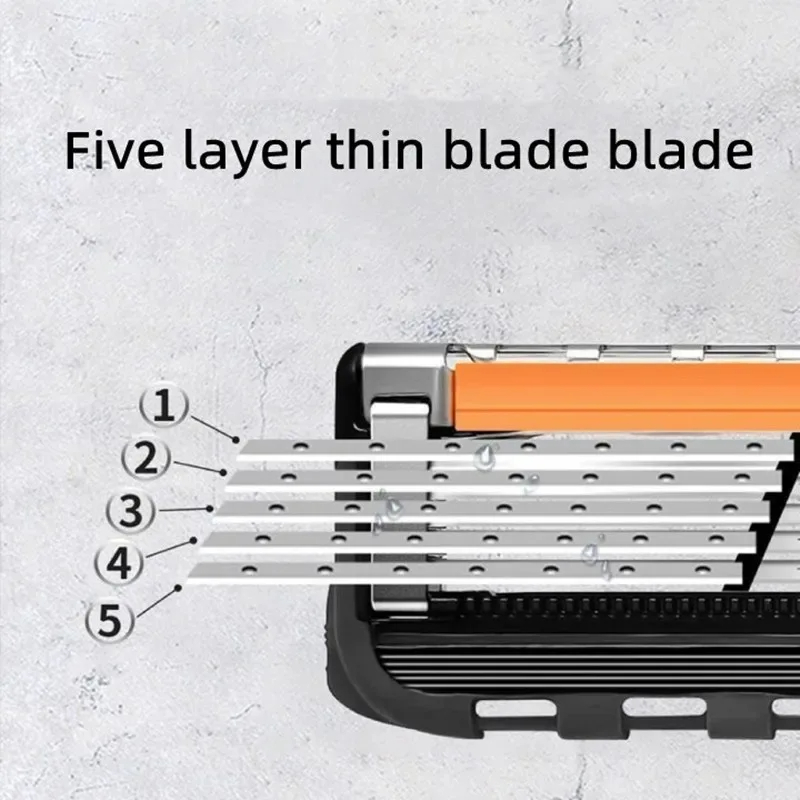 5層交換式安全刃、男性用手動カミソリ、ステンレス鋼刃、毎日の - Safety Razor Handle のレビューと価格