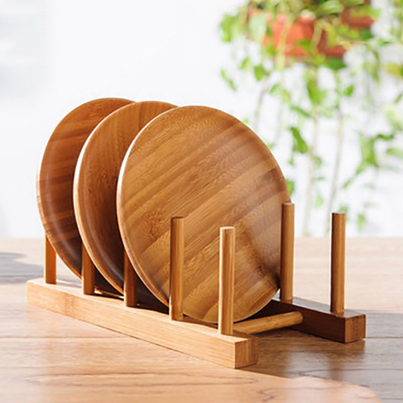 キッチン水切りラック皿ポット蓋竹ラック食器プレート乾燥水切り - Bamboo Cutlery のレビューと価格