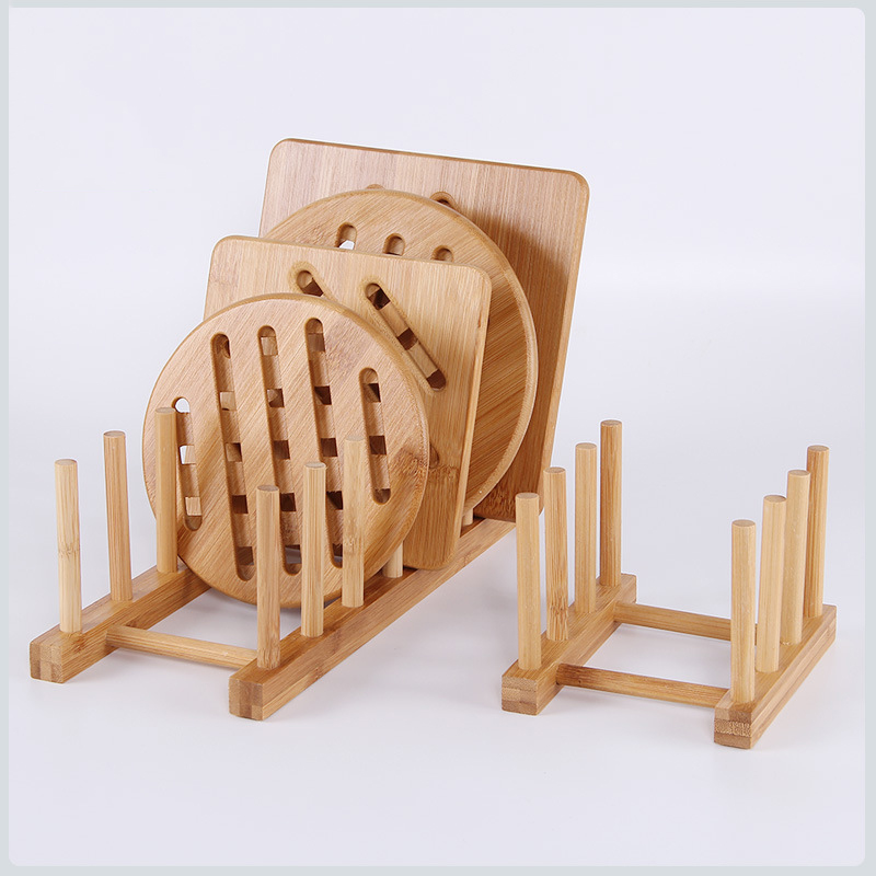 キッチン水切りラック皿ポット蓋竹ラック食器プレート乾燥水切り - Bamboo Cutlery のレビューと価格
