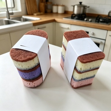 厚みのある両面キッチンスポンジ |   焦げ付き防止オイル食 - Eco Sponge のレビューと価格