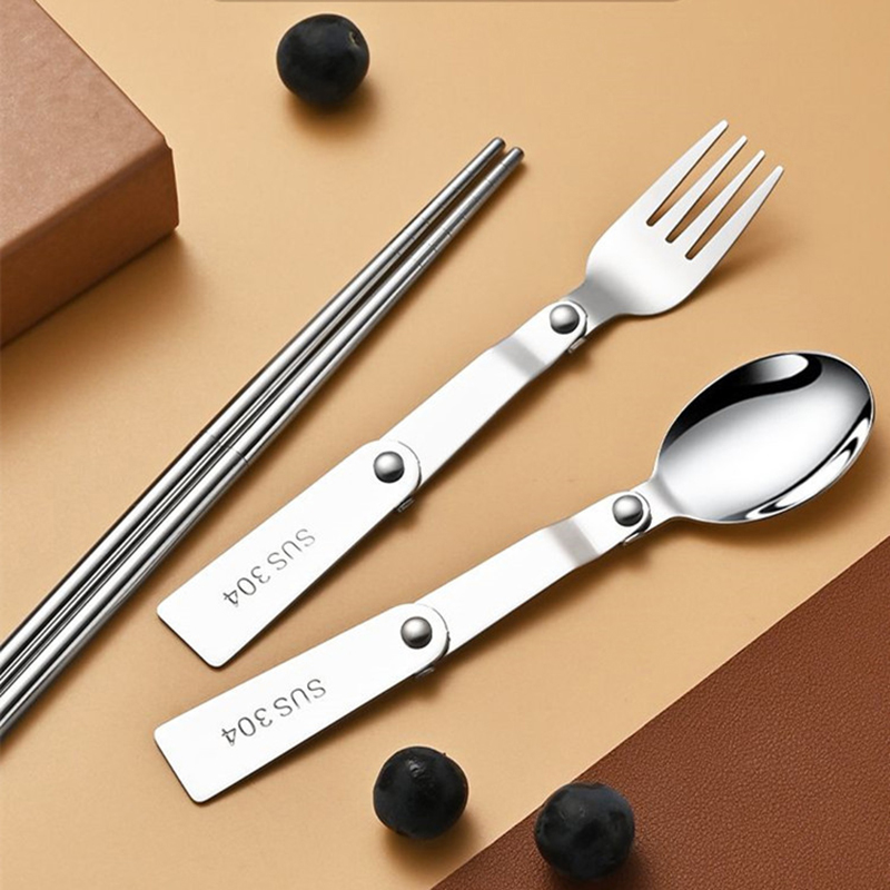 1PC/3PCS ステンレス鋼ポータブルアウトドアカトラリー - Bamboo Cutlery のレビューと価格