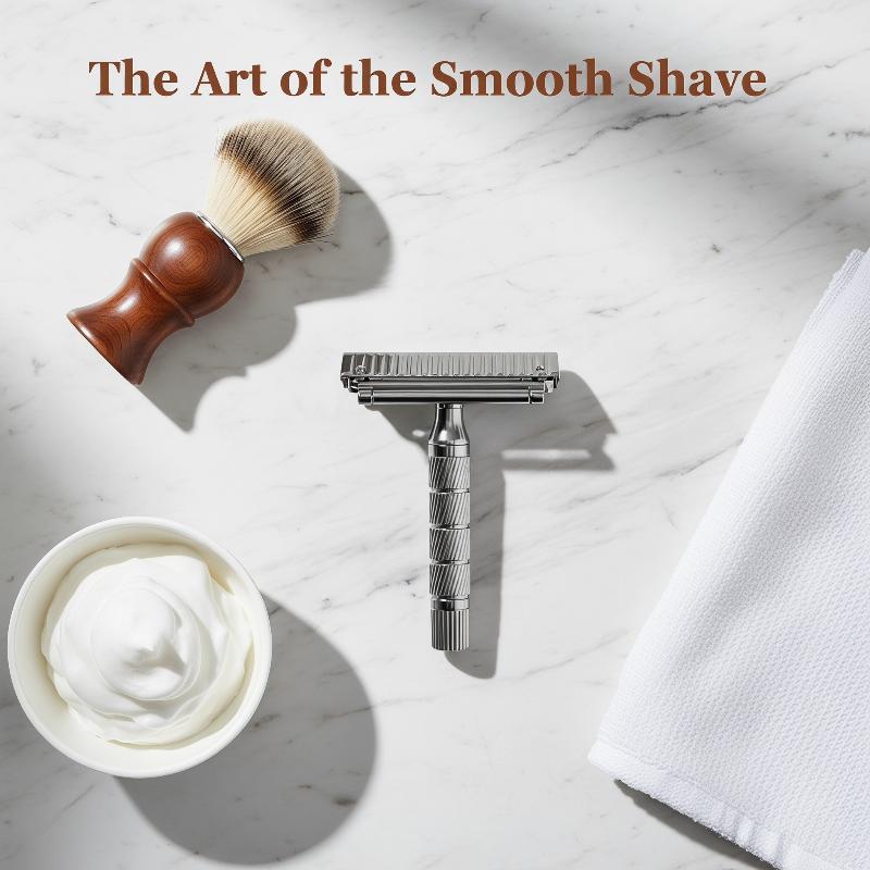 マットブラックのシングルブレード手動安全カミソリ、レザーケー - Safety Razor Handle のレビューと価格